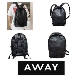 Away The Outdoor Backpack Leather Black